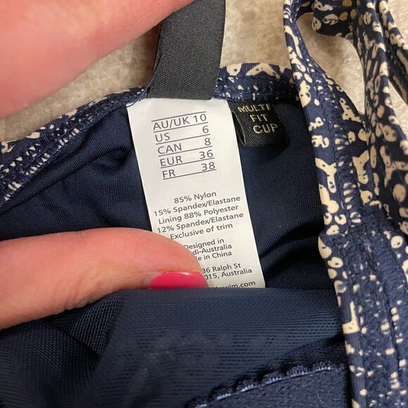 Nip Tuck Swim Nautical Foil One Piece Women Size 6 NWT - Picture 6 of 9